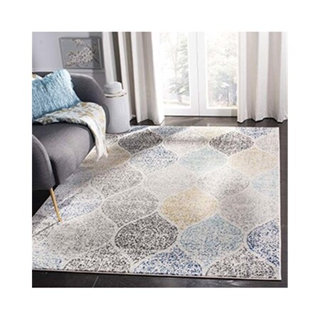 Safavieh 6 ft. 7 in. x 9 ft. 2 in. Madison Rectangle Power-Loomed Rug Ivory & Blue MAD604D-6